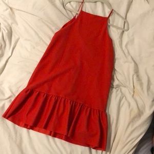 Red Zara shift dress